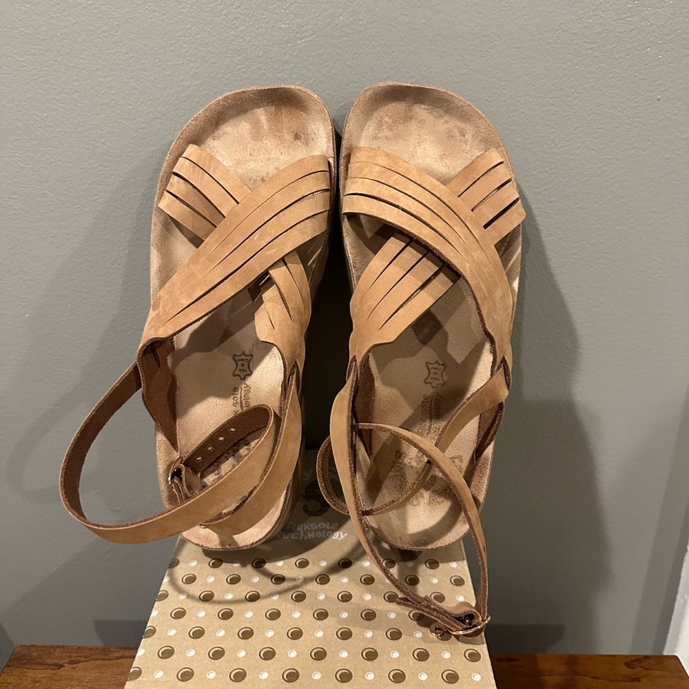 Elegant Tan Strappy Sandals